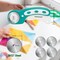 45mm Rotary Cutter and Mat Set, Fabric Cutter Wheel and 12x18 Inch Self Healing Sewing Cutting Mat, Fabric Rotary Cutter with 5pcs Rotary Blades for Quilting Patchworking Crafts, Turquoise